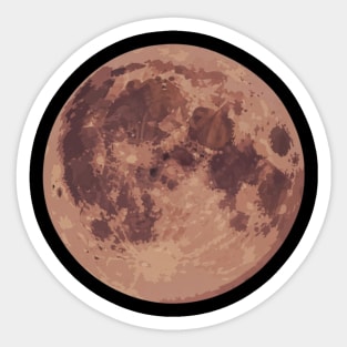 Moon - Red Sticker